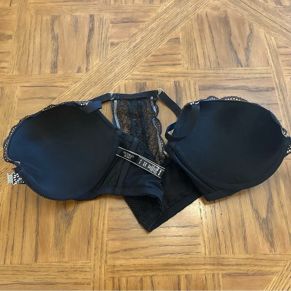 Victoria's Secret Very Sexy Racerback Black Lace Push-Up Bra - Picture 3 of 6